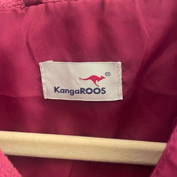 Kangaroos Vintage Magenta Pink Zip Up Jacket Windbreaker Women’s Sz Large 80’s - Picture 2 of 6